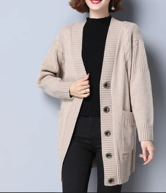 V Neck Vintage Cardigan