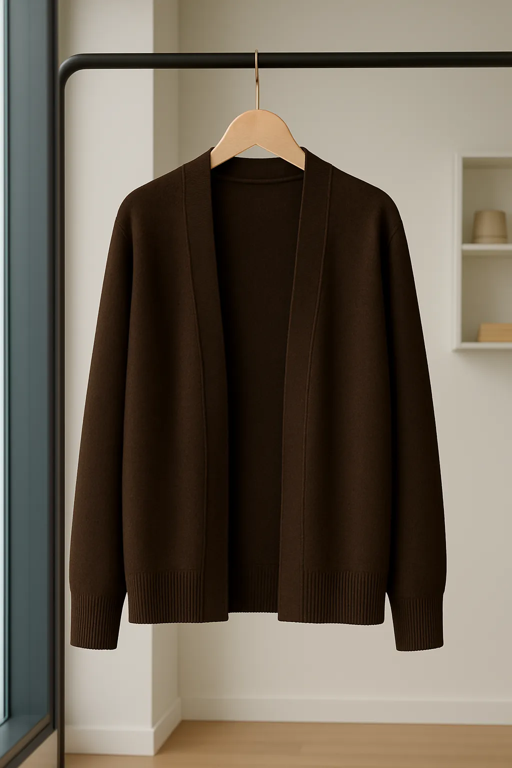Minimal Knit Open-Front Shrug
