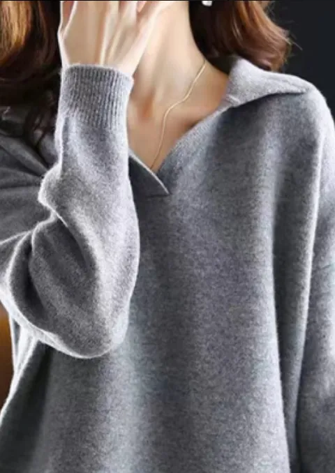 Warm Knit Sweater & High-Waist Wide-Leg Pants Set