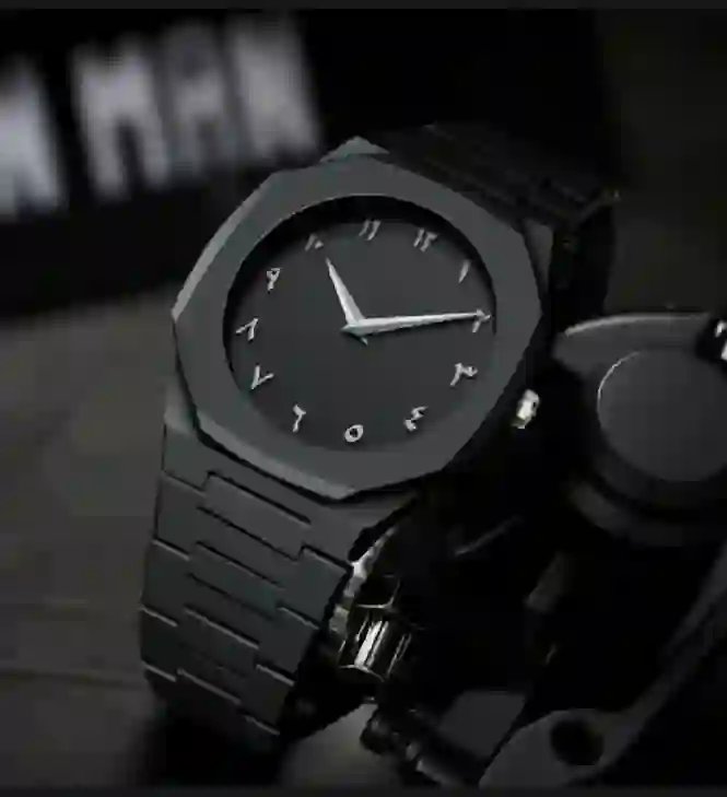 Aura Black Arabic Watch