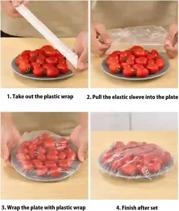 100 Pcs Food Cover Polythene Covers