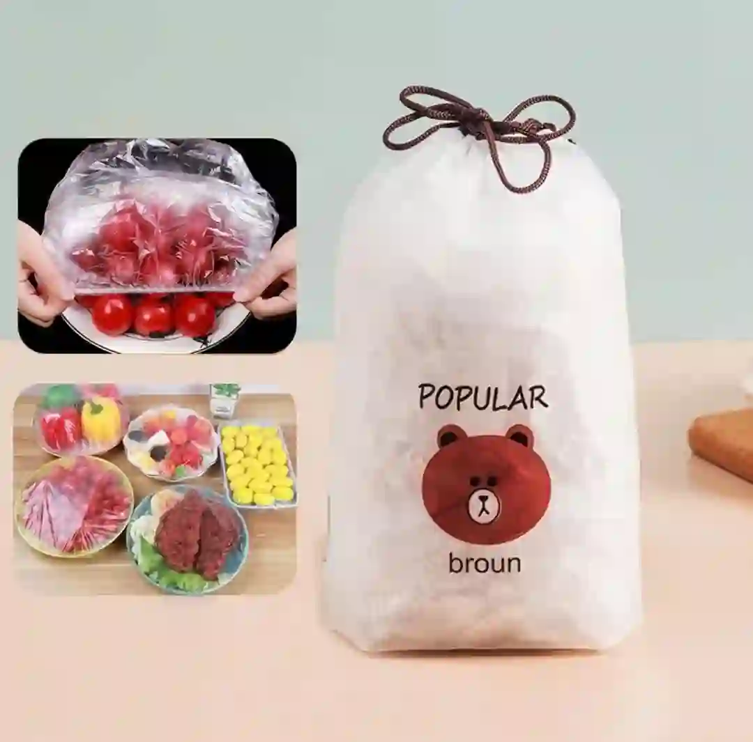 100 Pcs Food Cover Polythene Covers