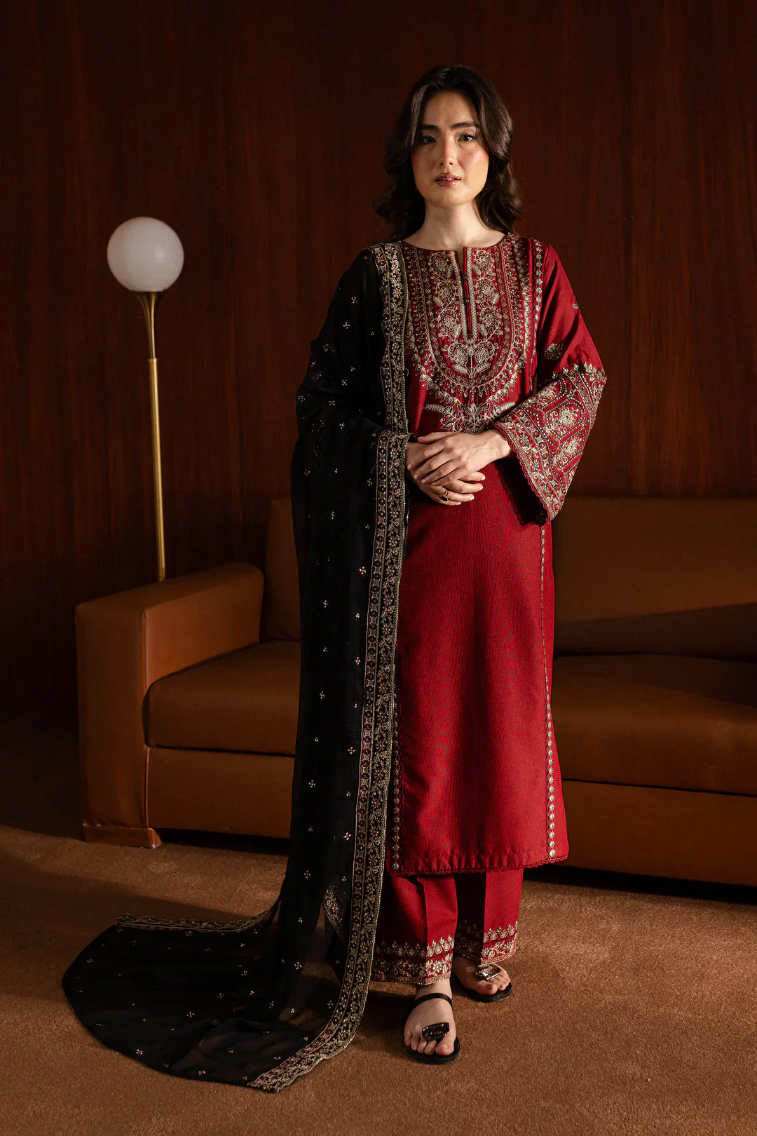 Lamar 3Pc - Embroidered Lawn Dress