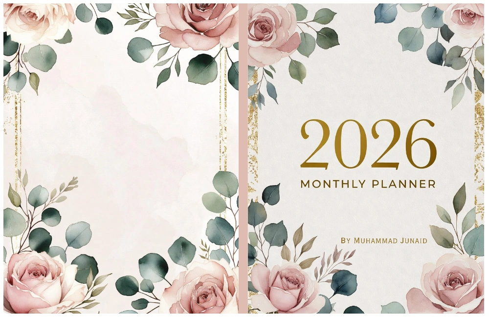 2026 Yearly & Monthly Planner PDF