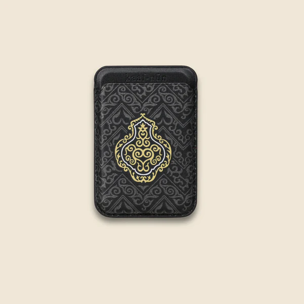 Kiswa Gold Emblem Magsafe Wallet | Slim Luxury Leather