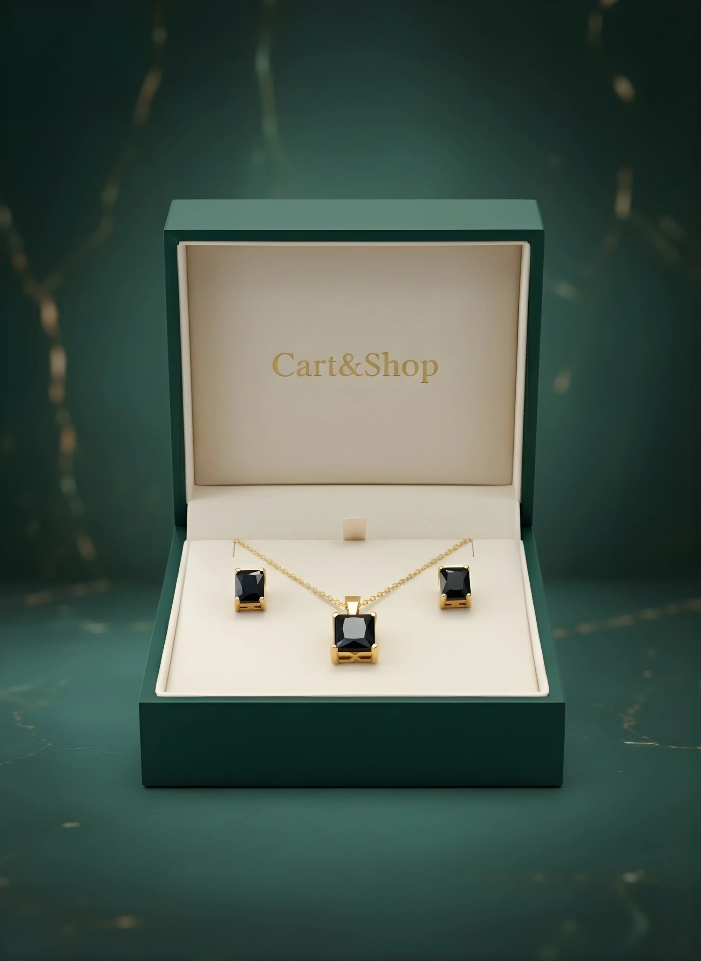 The Sovereign Square | Emerald-Cut Onyx Minimalist Set