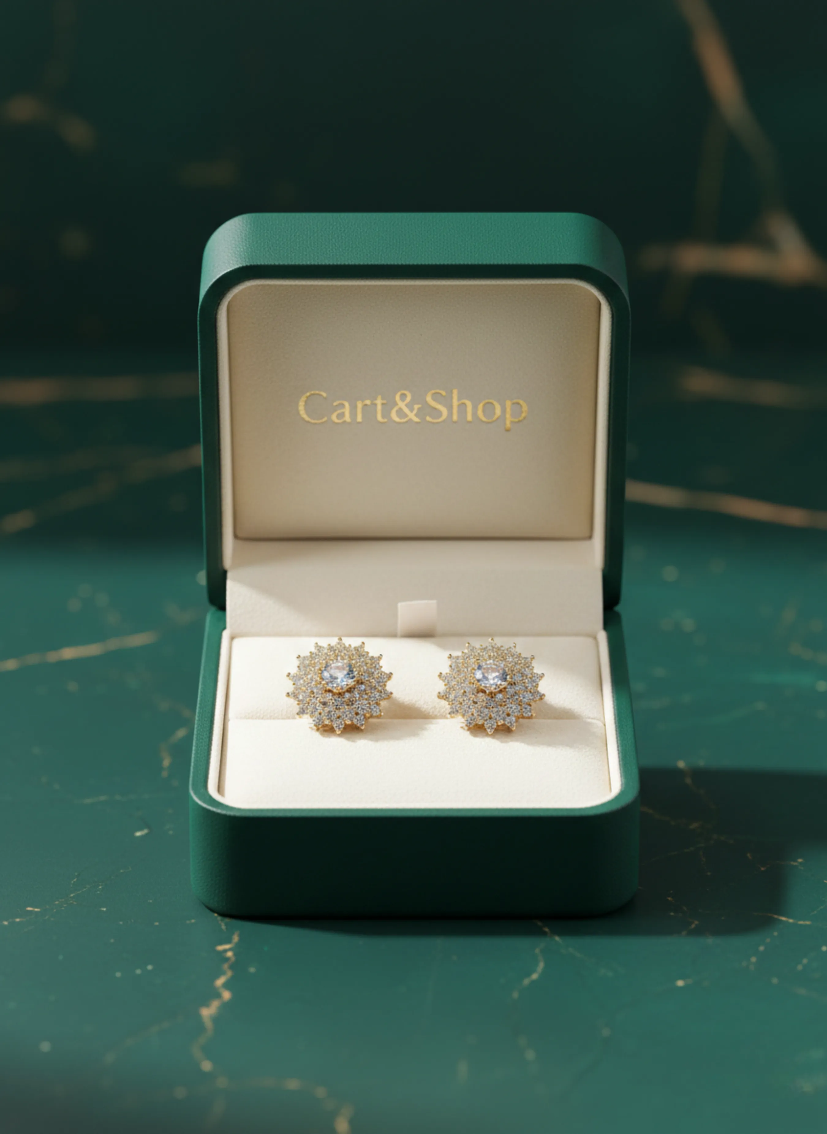 Starlight Halo | Brilliant Diamond-White Sunburst Studs