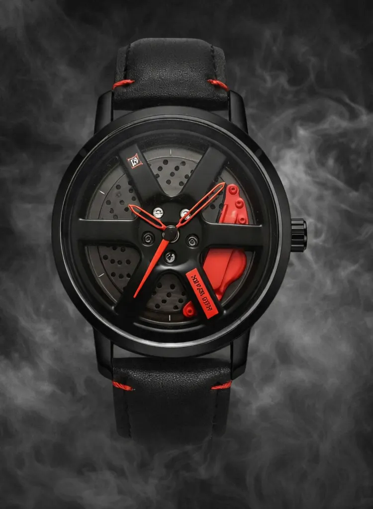 spining dial watch multicolor
