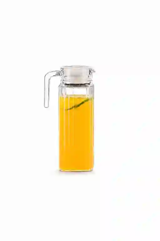 Fridge Jug with Lid, Glass Jug Beverage Drink Pitcher Carafe Transparent Juice Bottle Striped, Jug Kettle for Juice, Milk, Ice Cold Water (1100 ml