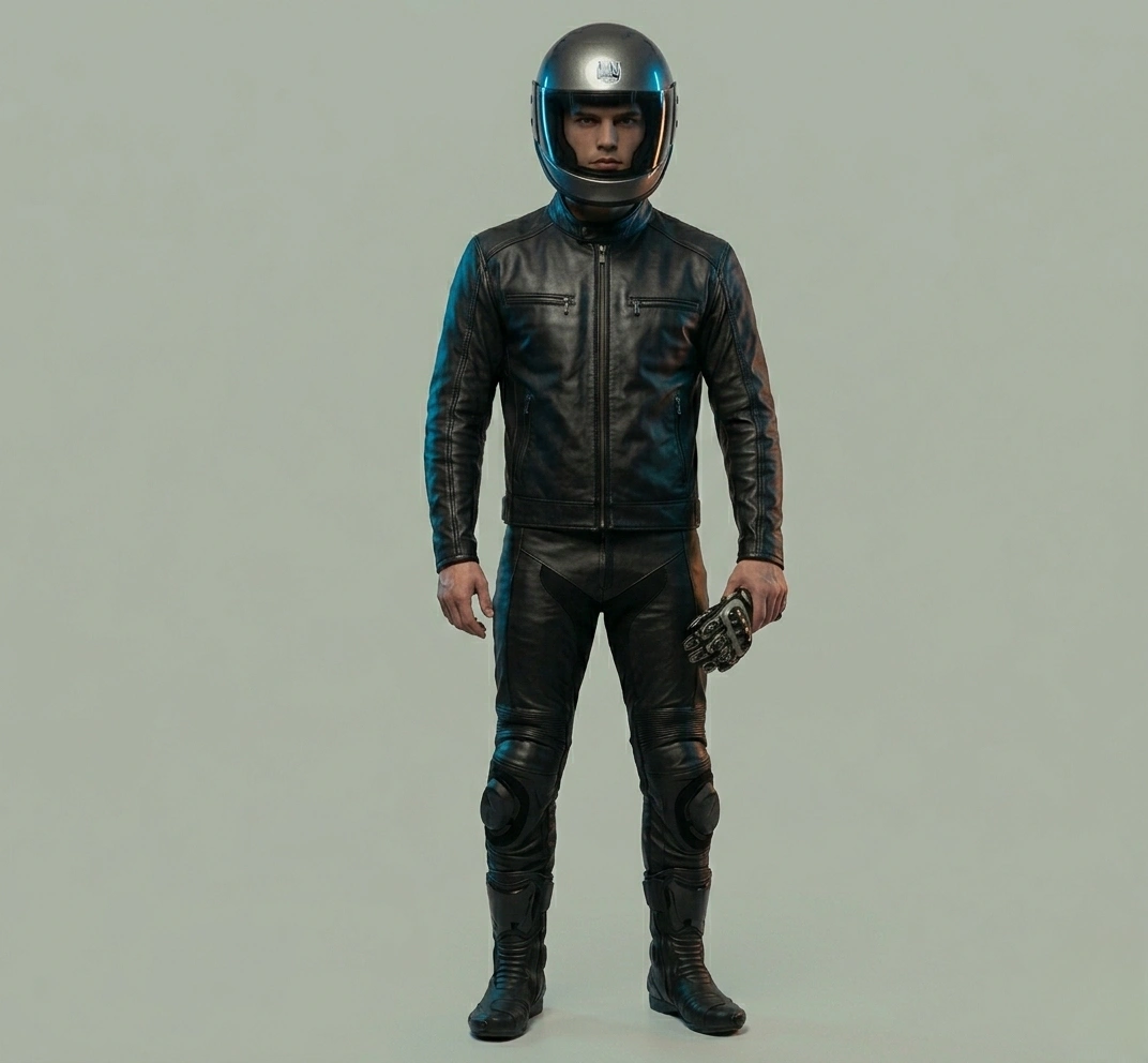 Sleek Muhafiz Silver Racer Helmet SS-50
