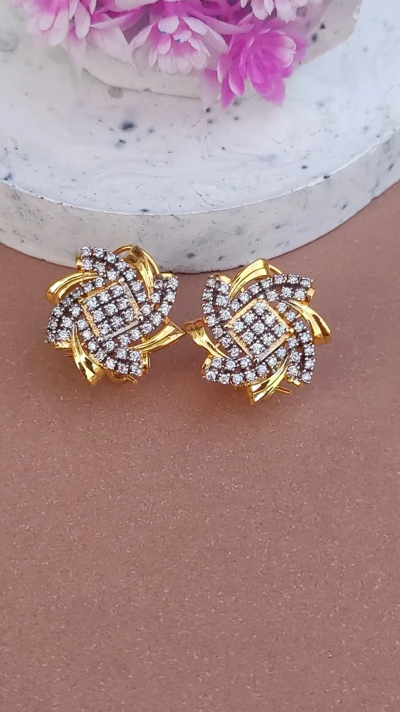💎Diamond-Cut Zircon | Judao earring | 22K Gold Plating