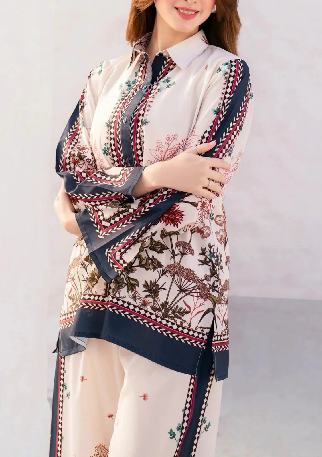 2pcs Printed Co Ord Set