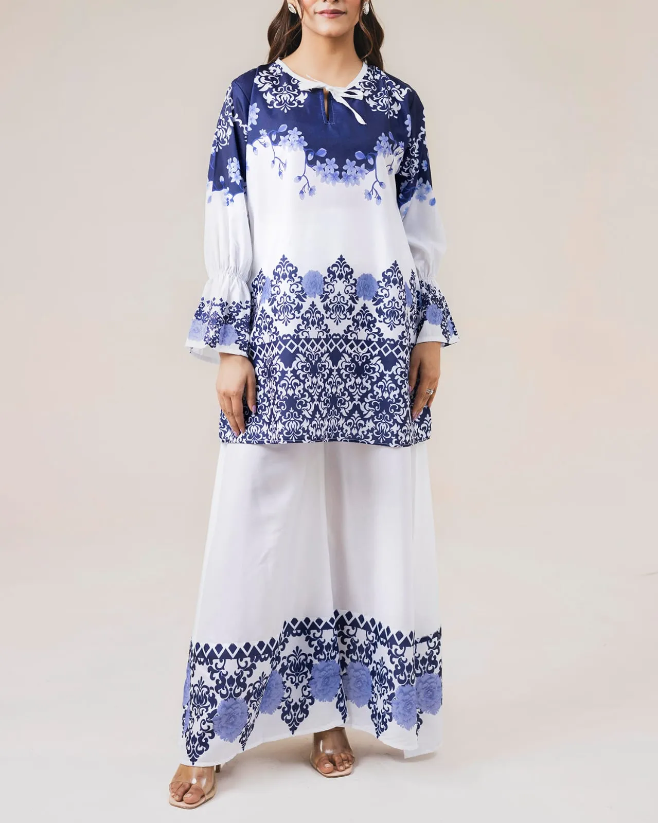 Printed shirt and trouser colored