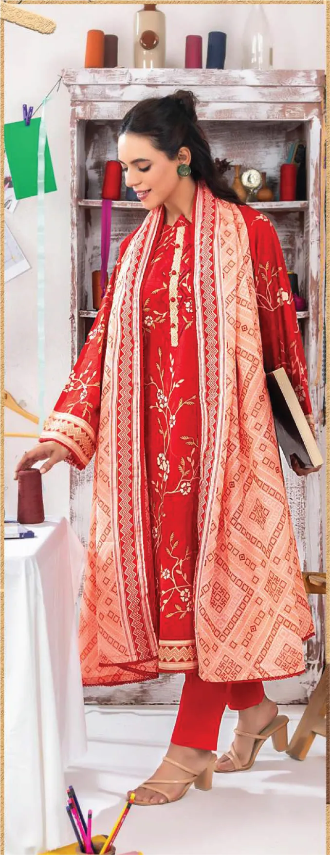 3pcs Printed Lawn (VA#0045)