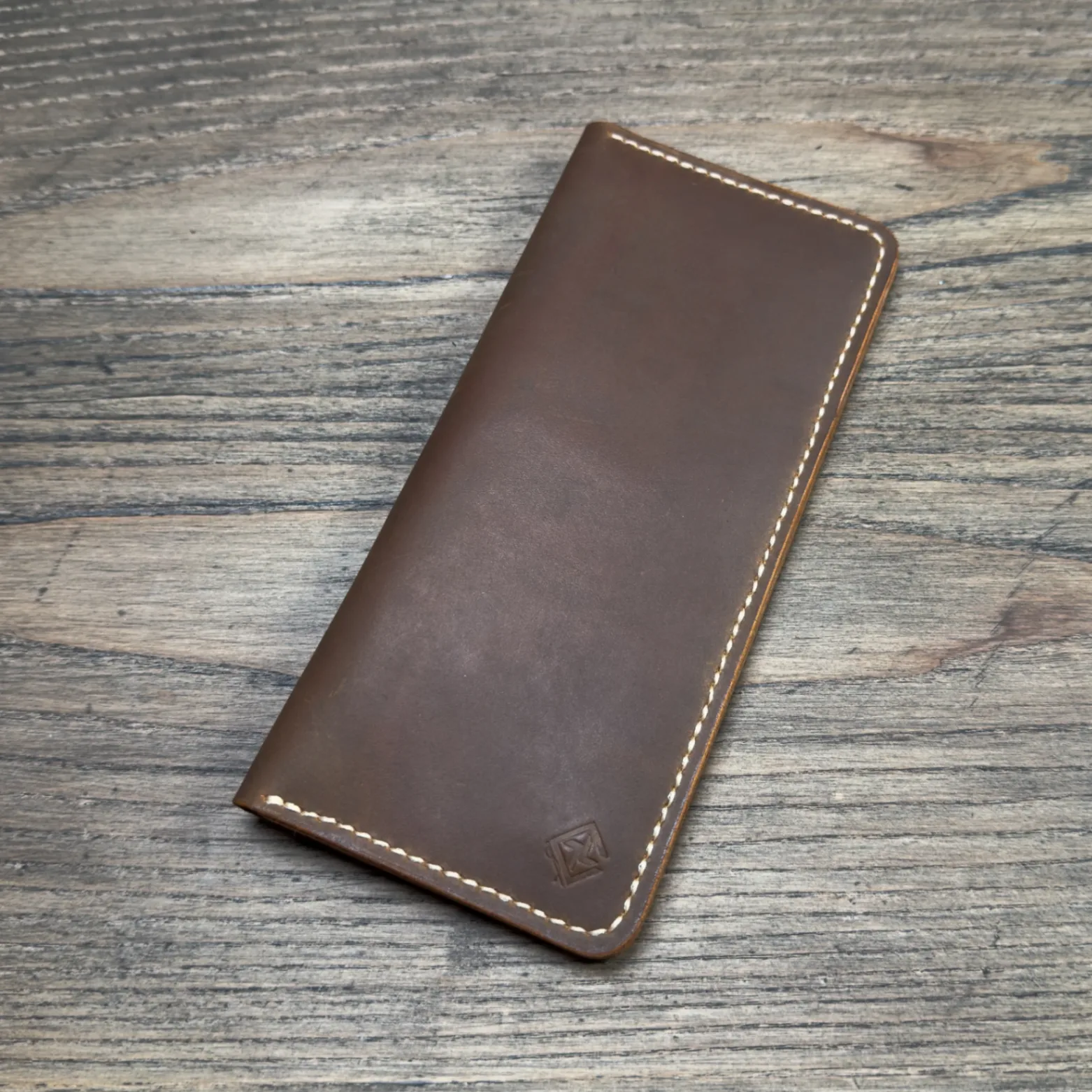 No. 50 bifold long wallet pullup tan leather