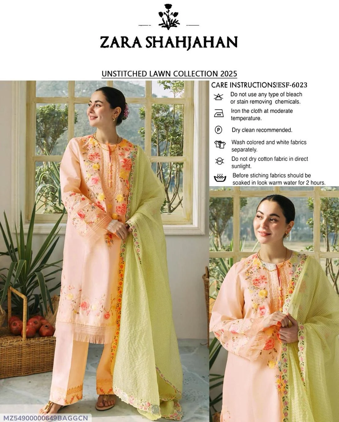 3 Pcs. Women Unstitched Embroidered Suit