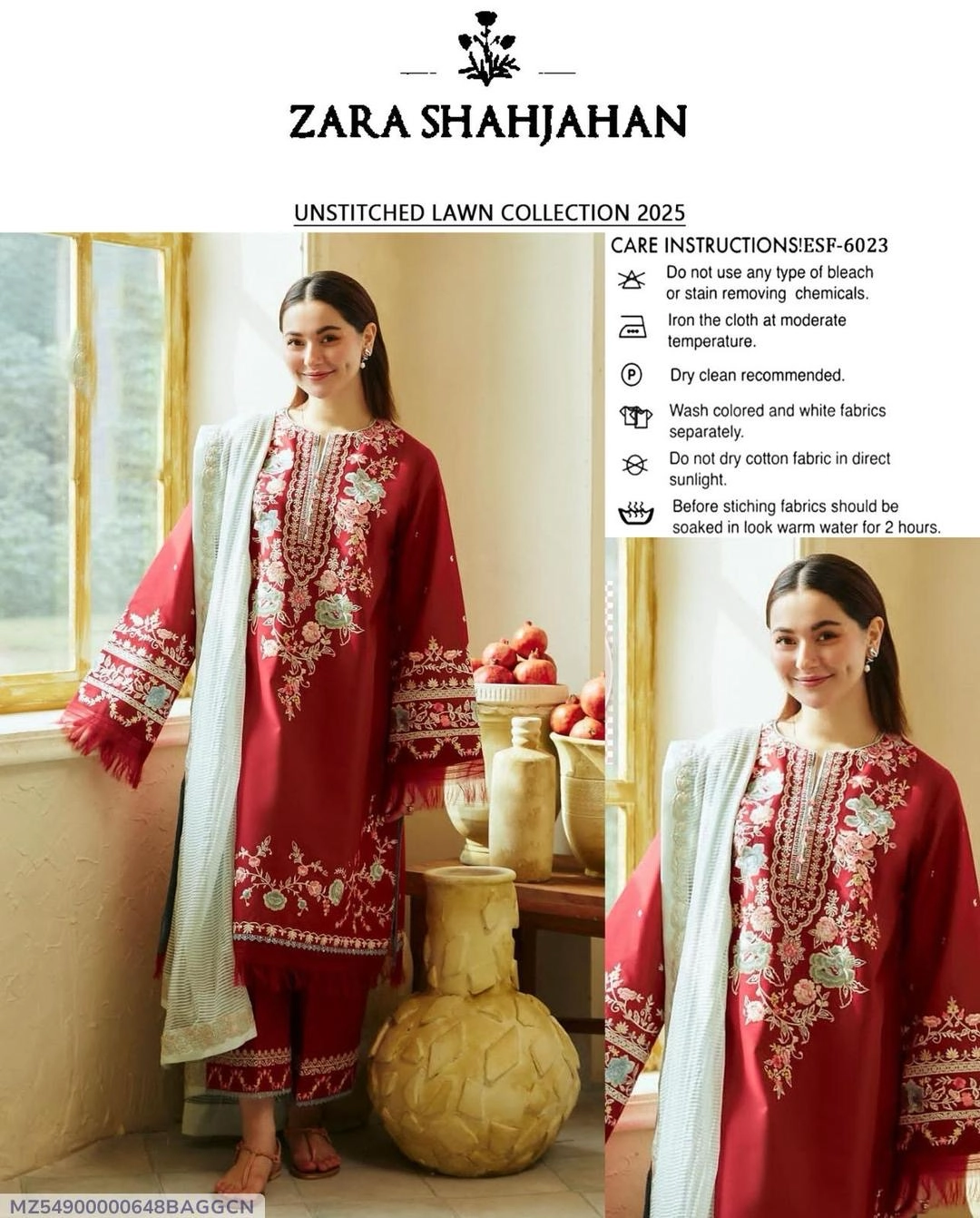 3 Pcs Women UnStitched Embroidered Suit