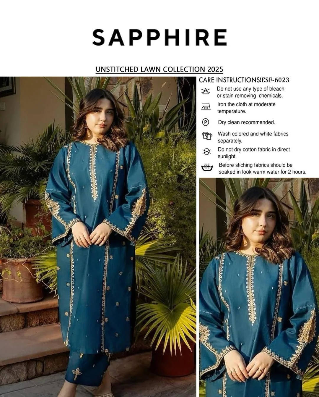 2 Pcs Women Unstitched Embroidered Suit