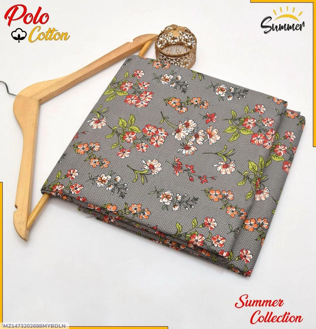 2 Pcs Women's Unstitched Printed Suit