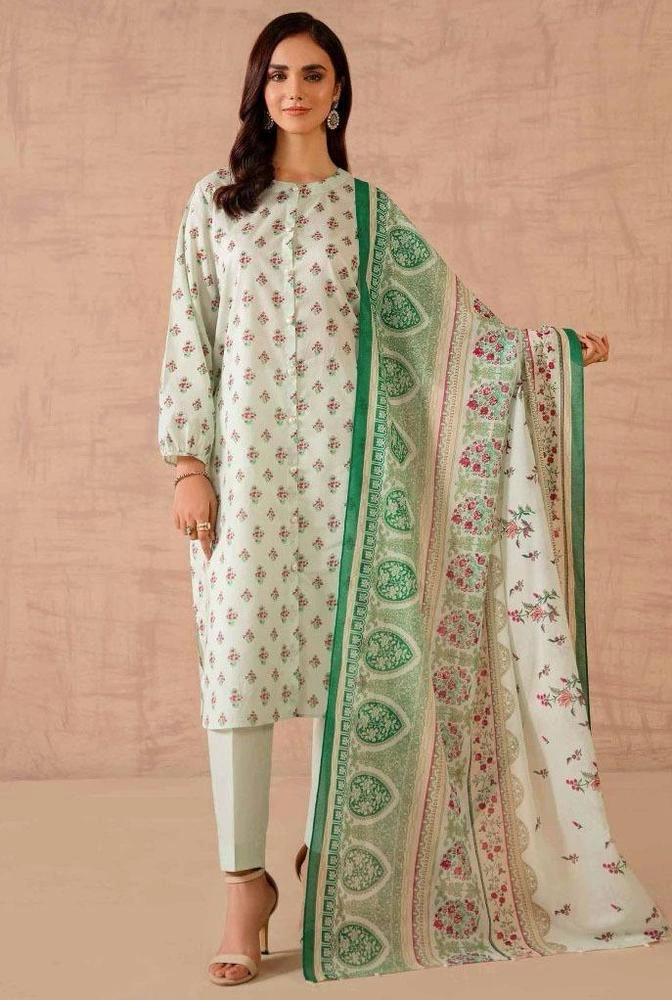 3 Pcs Women Unstitched. Viscose Printed Suit