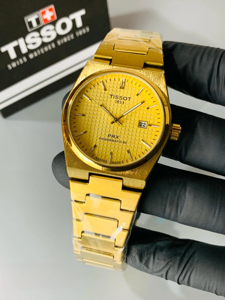 *T I S S O T •••• P R X*

*STEEL CHAIN* 
*CASE BRASS*
*DIFFERENT COLOURS    AVAILABLE*
*DATE JUST*
*HIGH QUALITY*
*PRICE /= WITH TISSOT NAME BOX*

EPIC WATCHES 💯