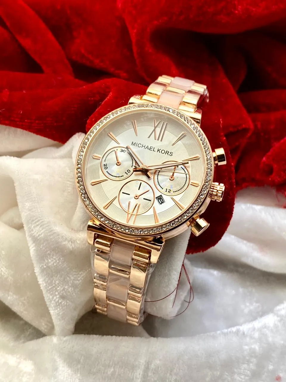 MICHAEL KORS  Chain watch  Date just  Stone case