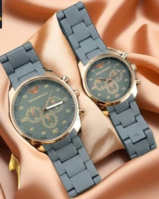 Couple Rubber Watch Grey
