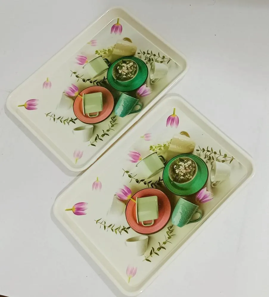 Melamine Serving Trays, Pack of 2