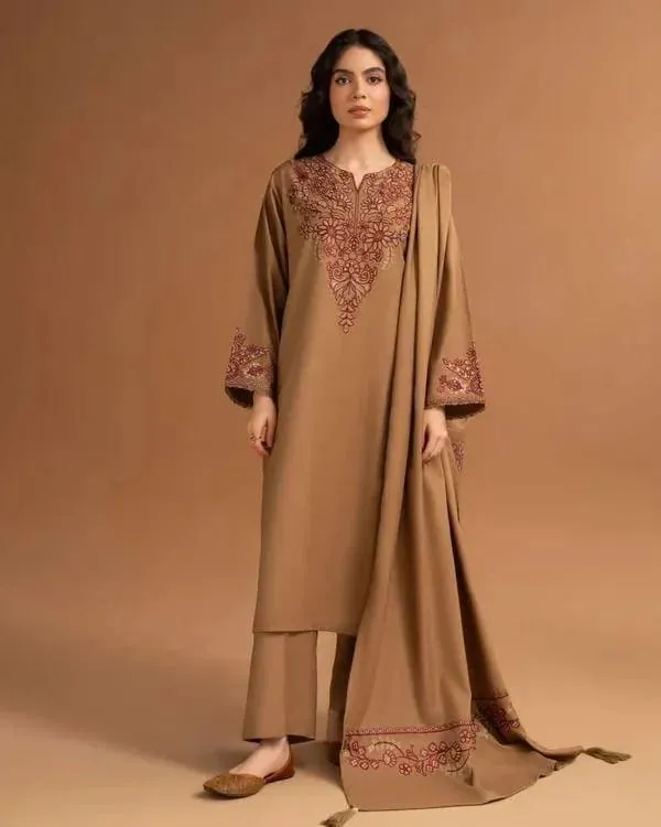Dhanak Embroidered Suit