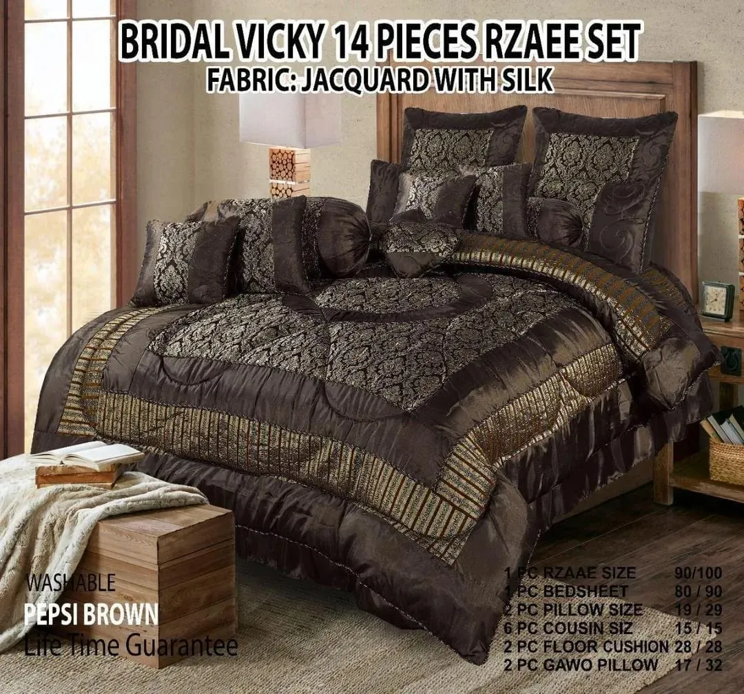 Silk  Jacquard Embroidered Double Bedsheet
