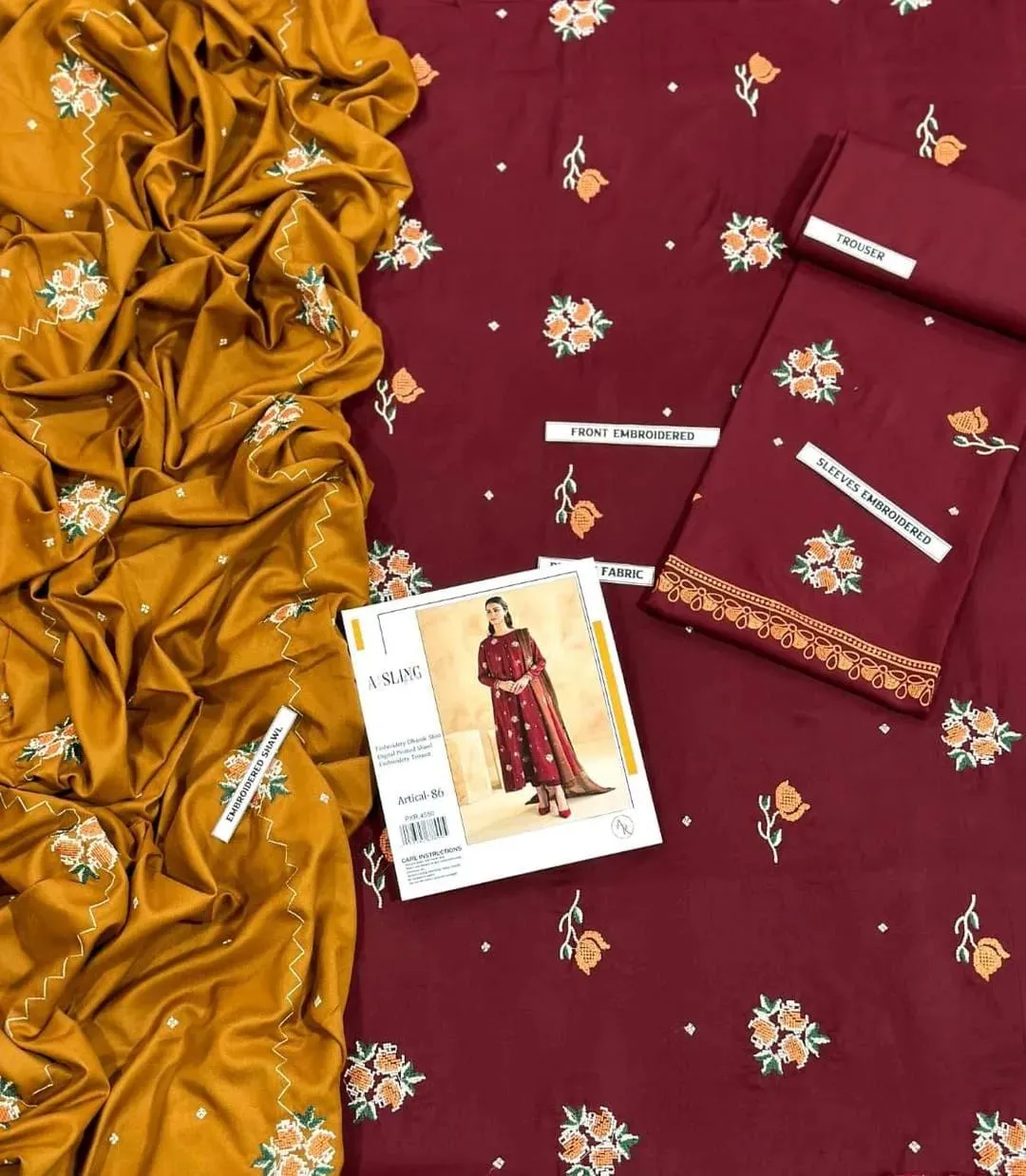 Dhanak Embroidered Suit