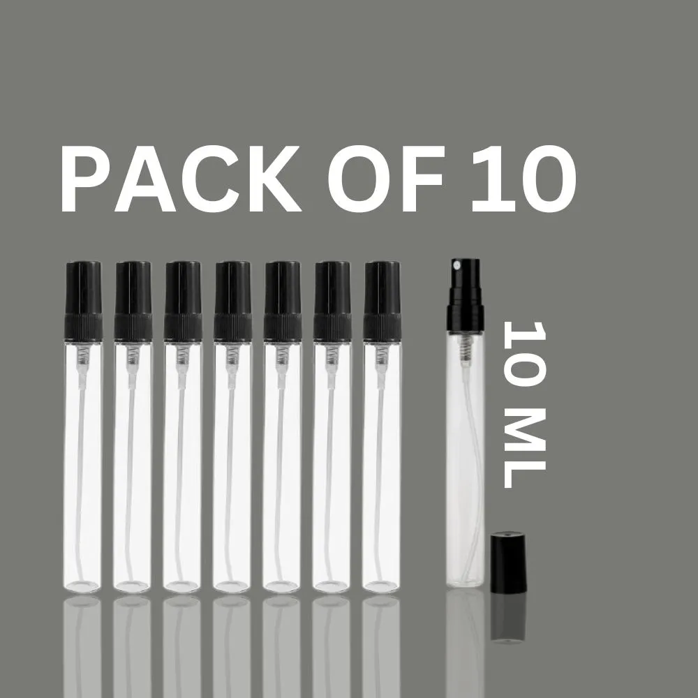 Perfume Mist Spray  10ml Glass Bottles Pack of 10