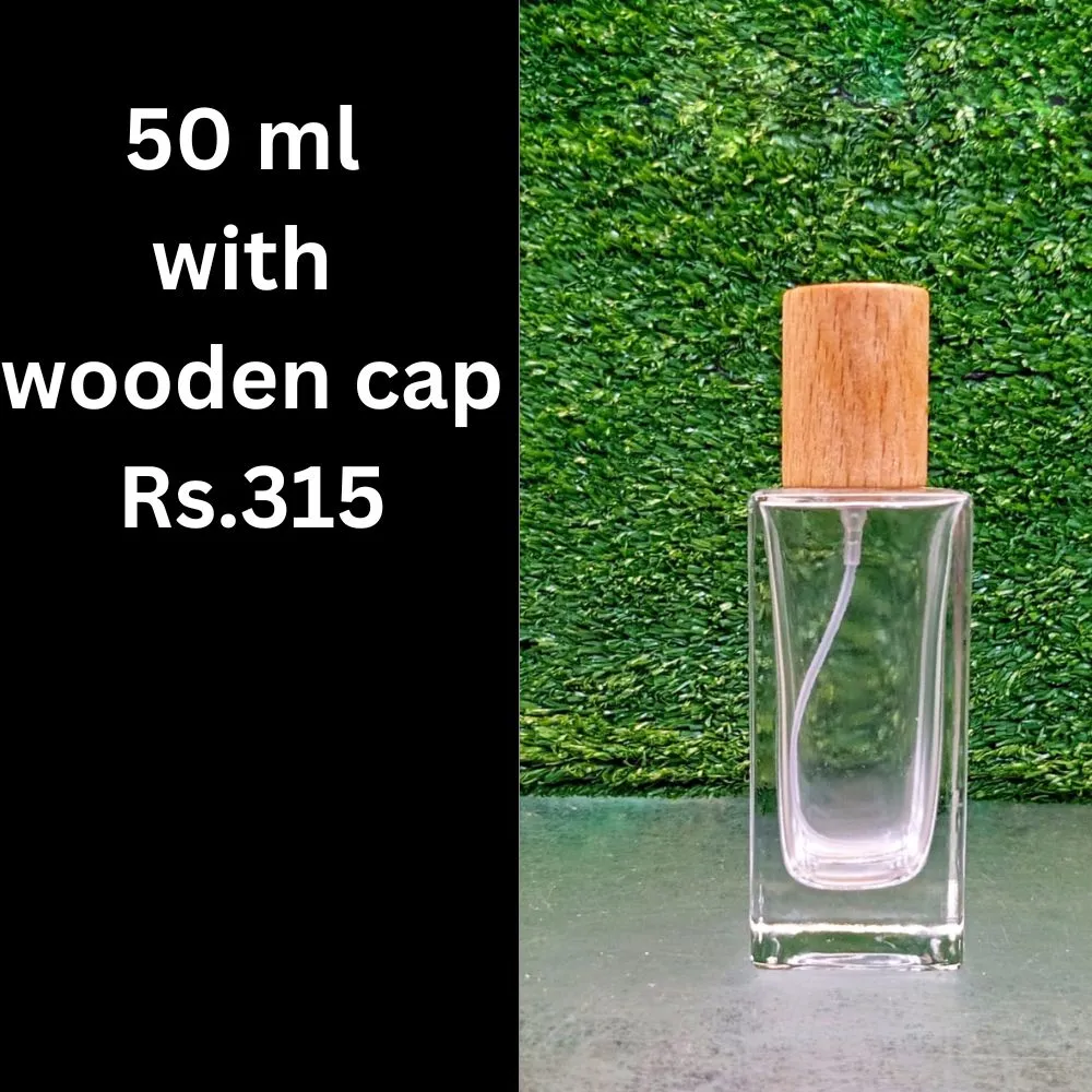 50 ml with wooden cap Perfume Bottle