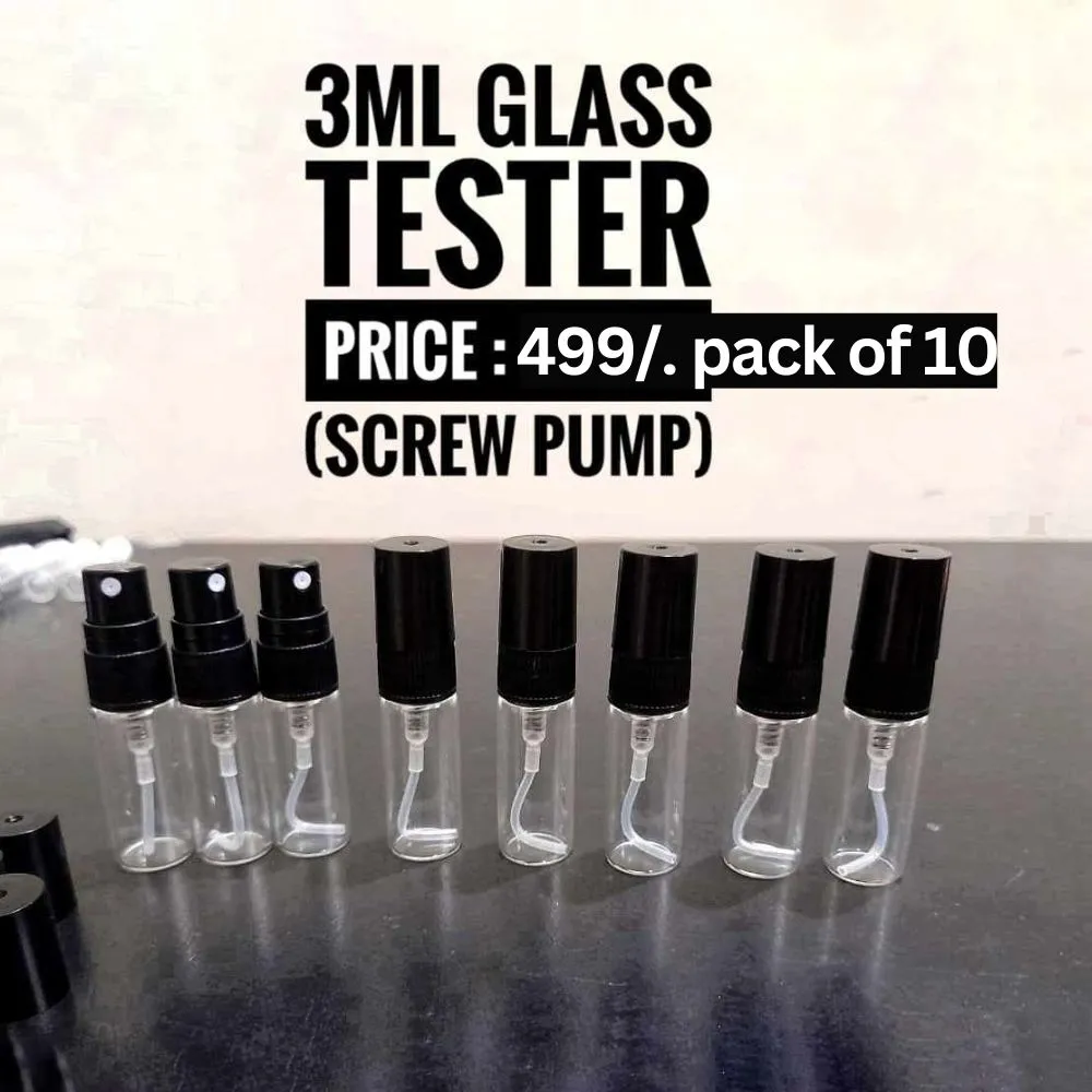 Perfume Mist Spray  3ml Glass Bottles Pack of 10